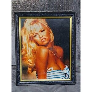 Vintage Playboy Framed Wall Art Pin-Up Style Decor 12x10 Ready to Hang